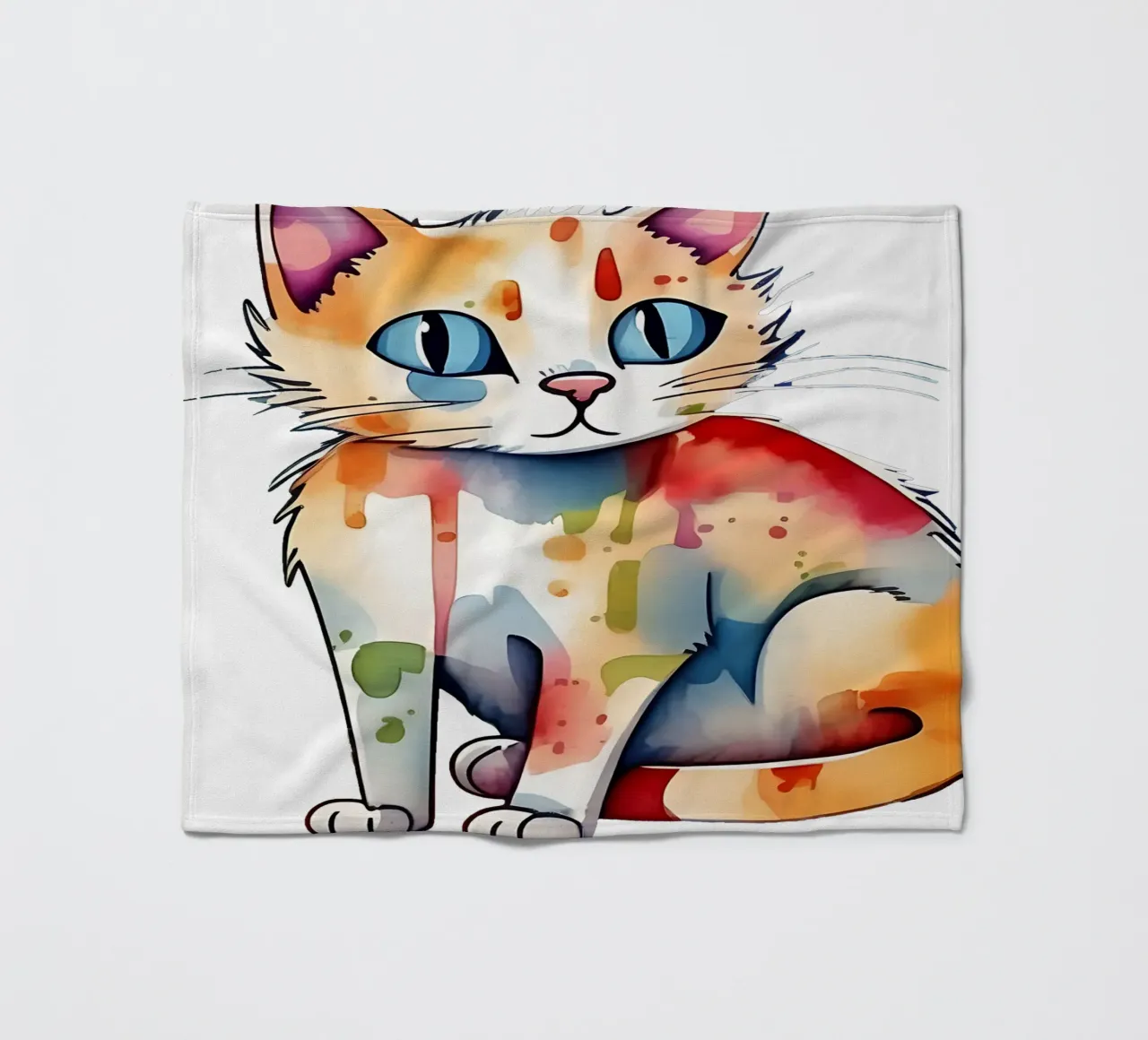 Stile_gatto_M_1a coperta in pile da Tierisch bunt by LK