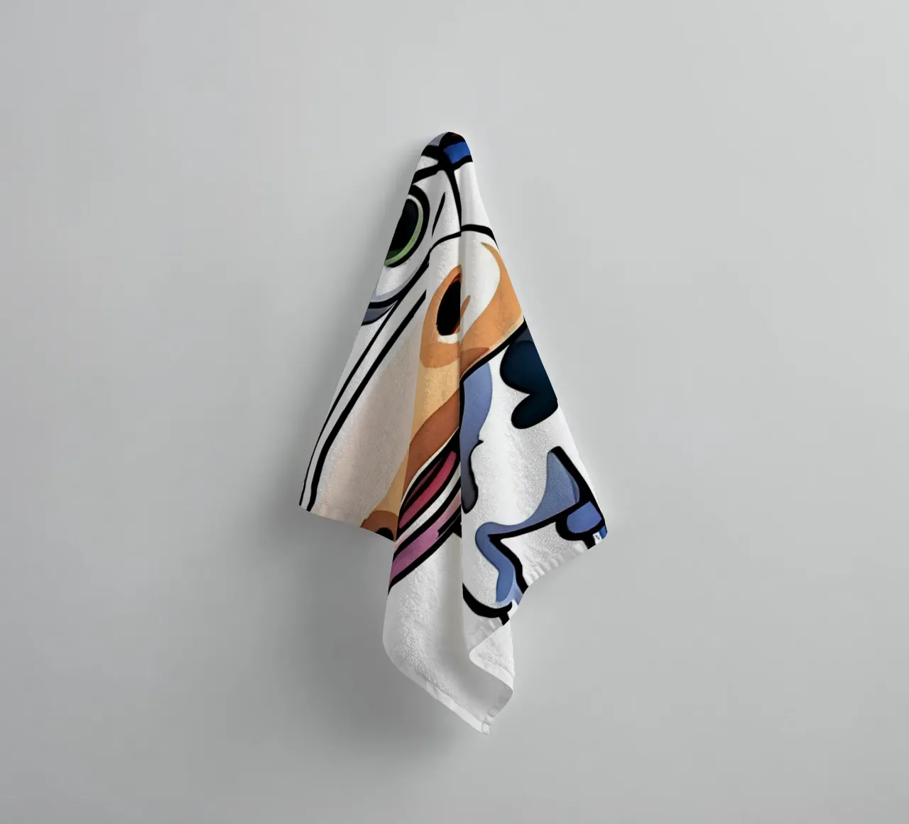 Stile_mucca_M_1a asciugamano da bagno da Tierisch bunt by LK