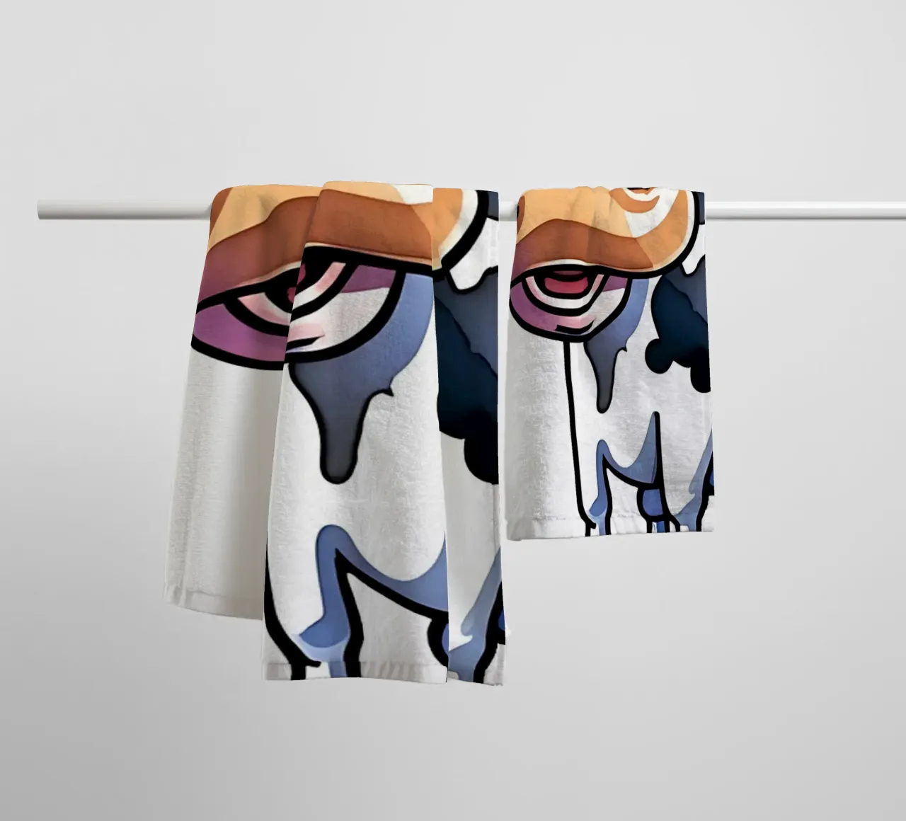 Stile_mucca_M_1a asciugamano da bagno da Tierisch bunt by LK