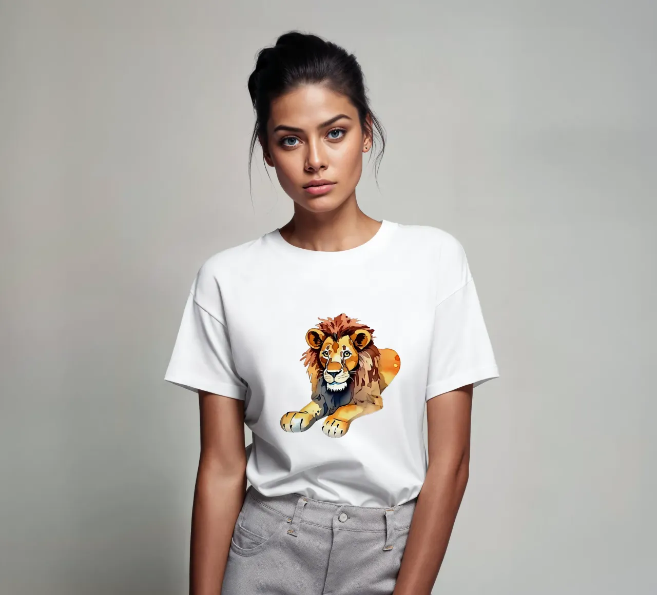 Stile_leone_M_1a t-shirt da Tierisch bunt by LK