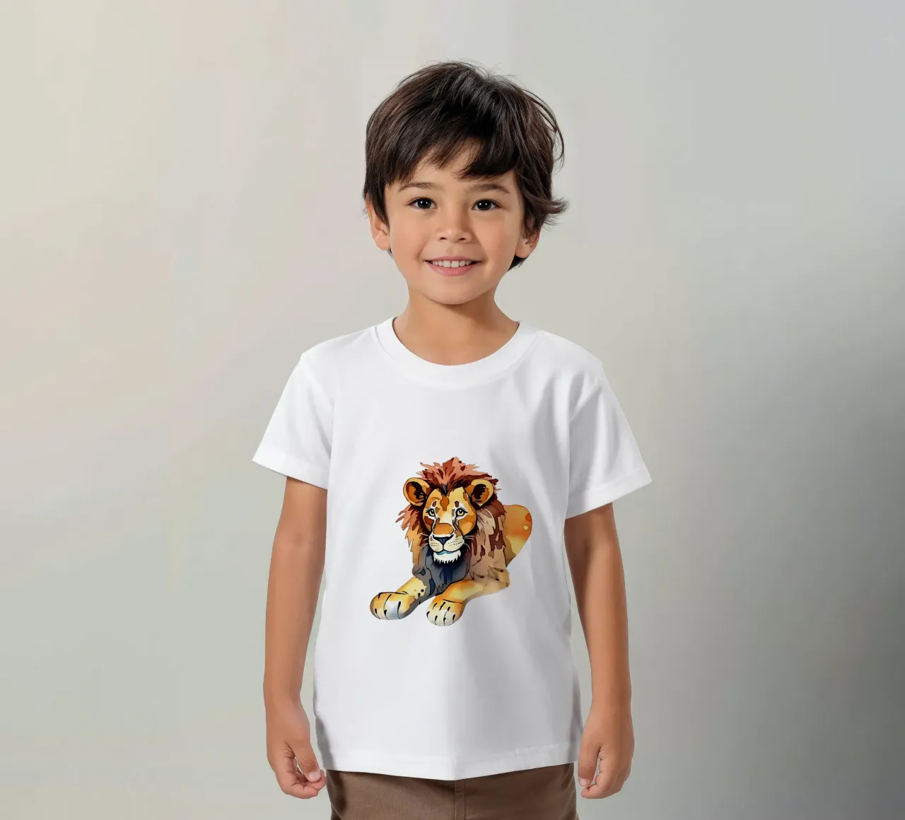 Lion_Style_M_1a kids t-shirt by Tierisch bunt by LK
