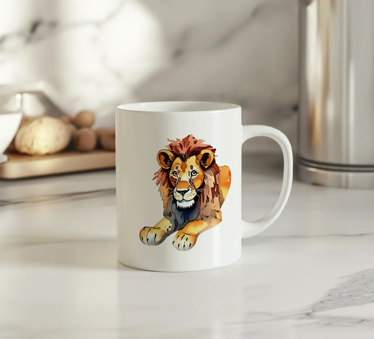 Stile_leone_M_1a tazza in ceramica da Tierisch bunt by LK