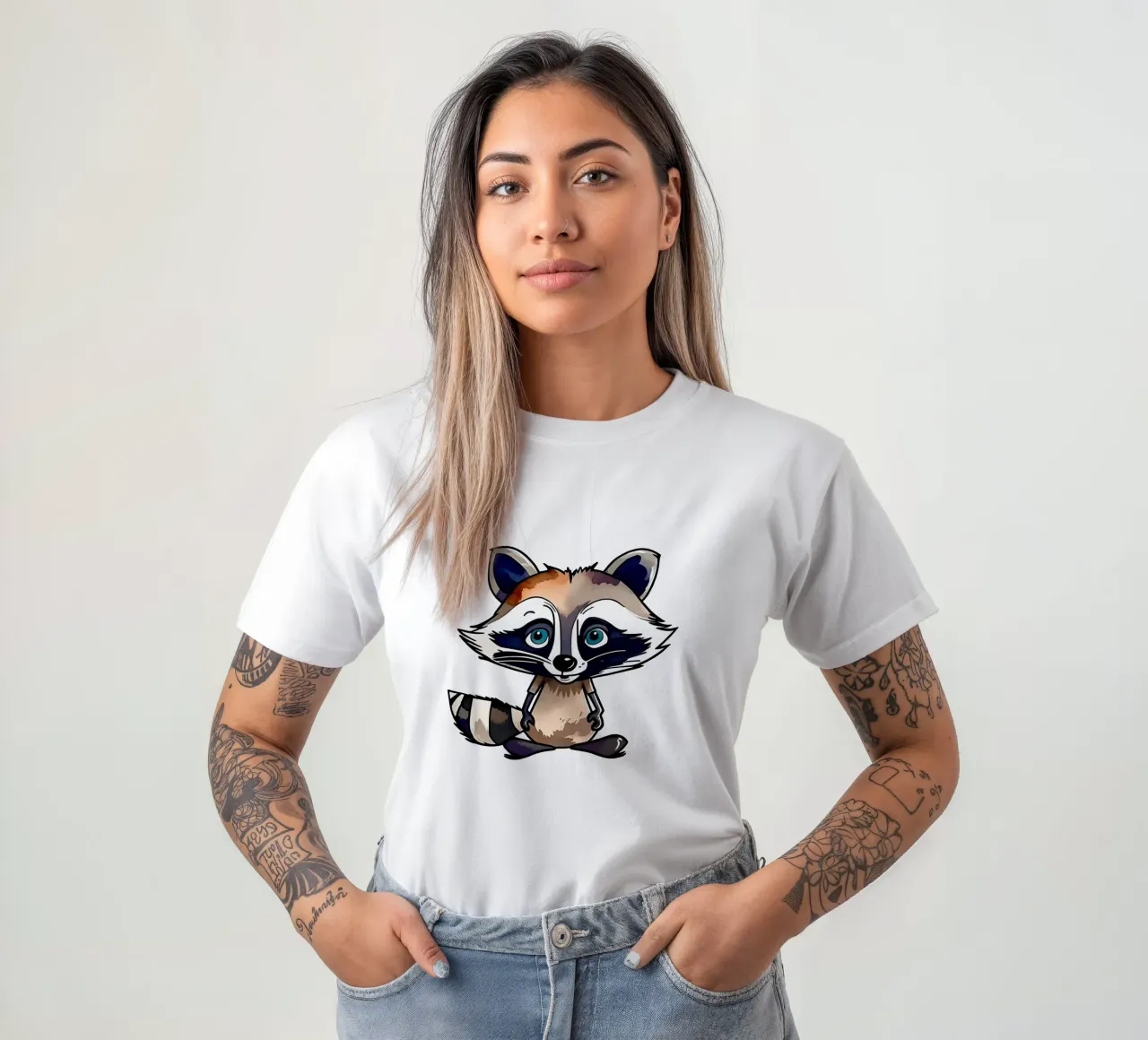 Procione_Stile_M_1a t-shirt da Tierisch bunt by LK