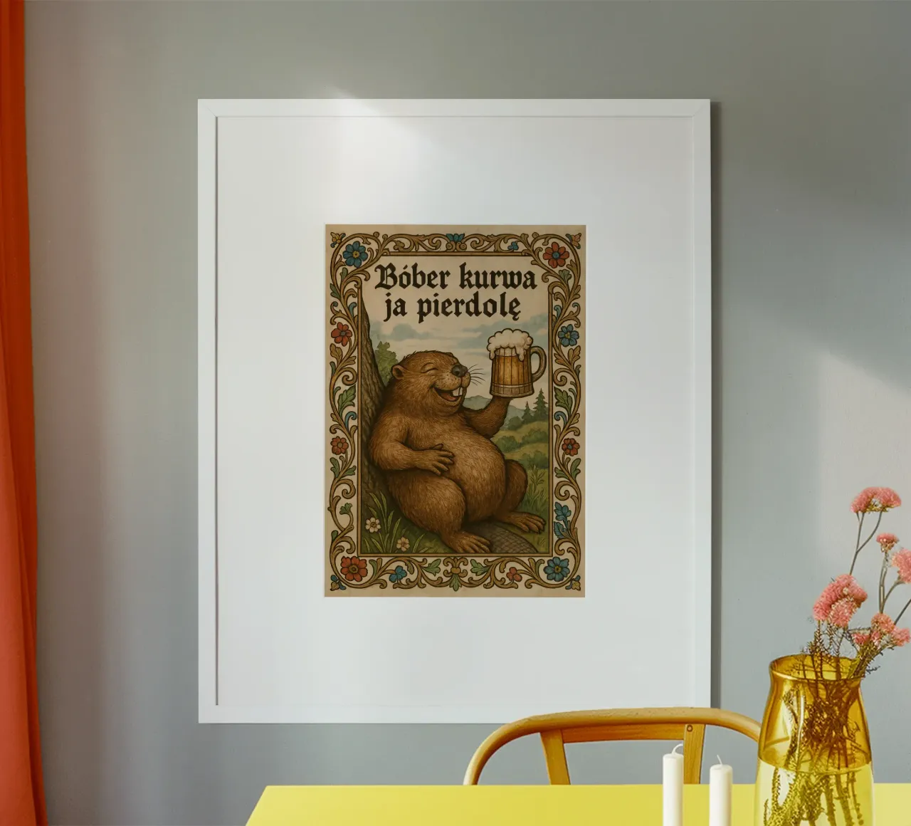 Bober ubriaco - Poster con i meme del castoro polacco poster da Lootprint