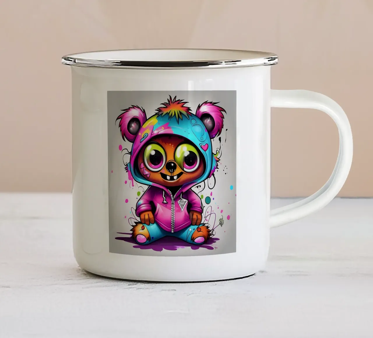 Orso_Stile_K_2 tazza in smalto da Tierisch bunt by LK