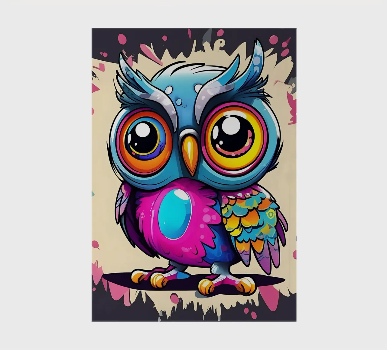 Owl_style_K_1 notebook by Tierisch bunt by LK