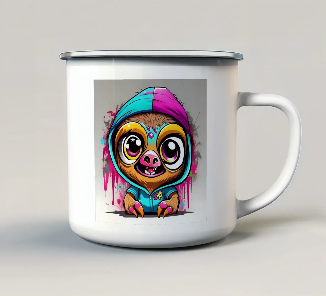 Bradipo_Stile_K_1 tazza in smalto da Tierisch bunt by LK
