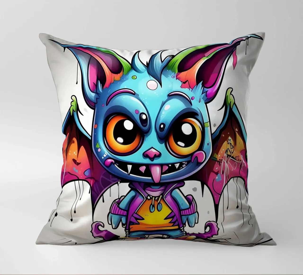 Bat_Stile_K_1 cuscino da Tierisch bunt by LK