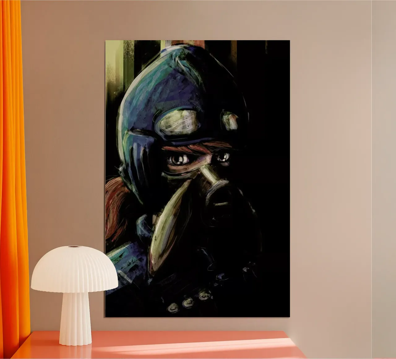 Nausicaa of the Valley of the Wind poster con telaio in plastica da Barrett Biggers