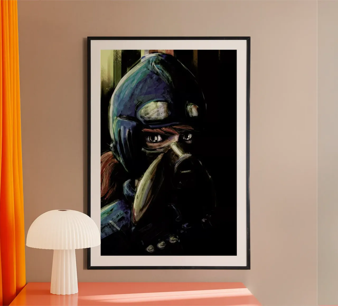Nausicaa of the Valley of the Wind poster con telaio in plastica da Barrett Biggers