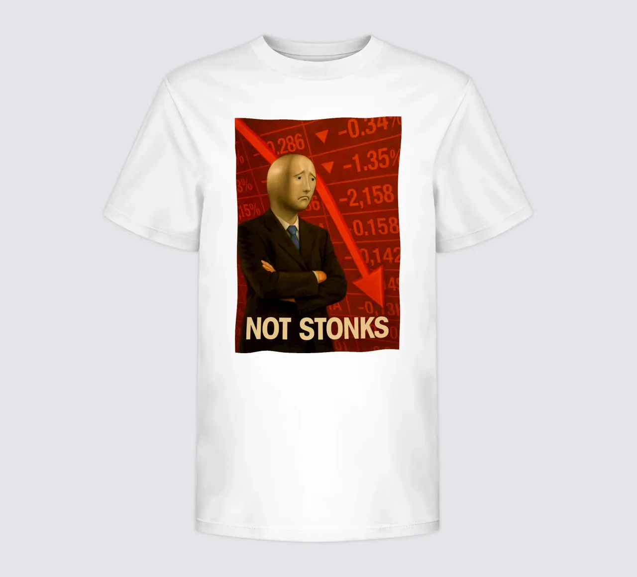Stonks Fail Meme Man Poster - Crash, Dips und Schmerz Kinder T-Shirt von Lootprint