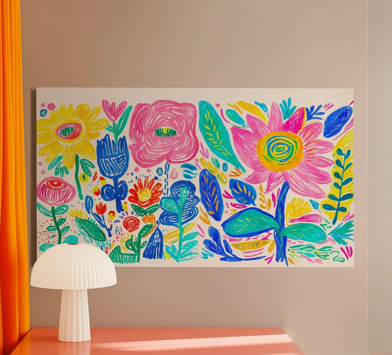 Fiori di fiori selvatici in grassetto tela da Andrea Haase Modern Home