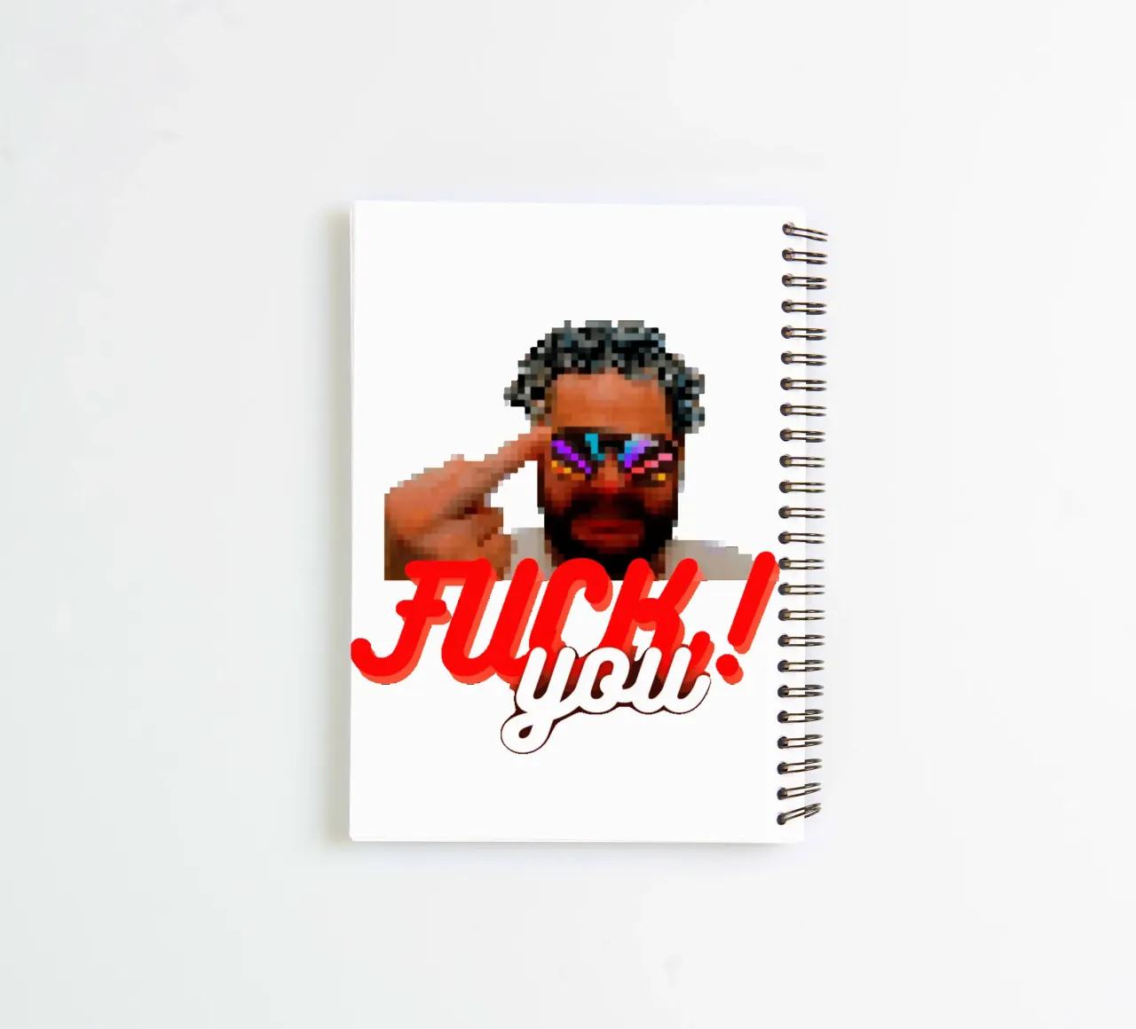 Some Madman sez "F* You!" spiral notebook by Crypto_Jungle