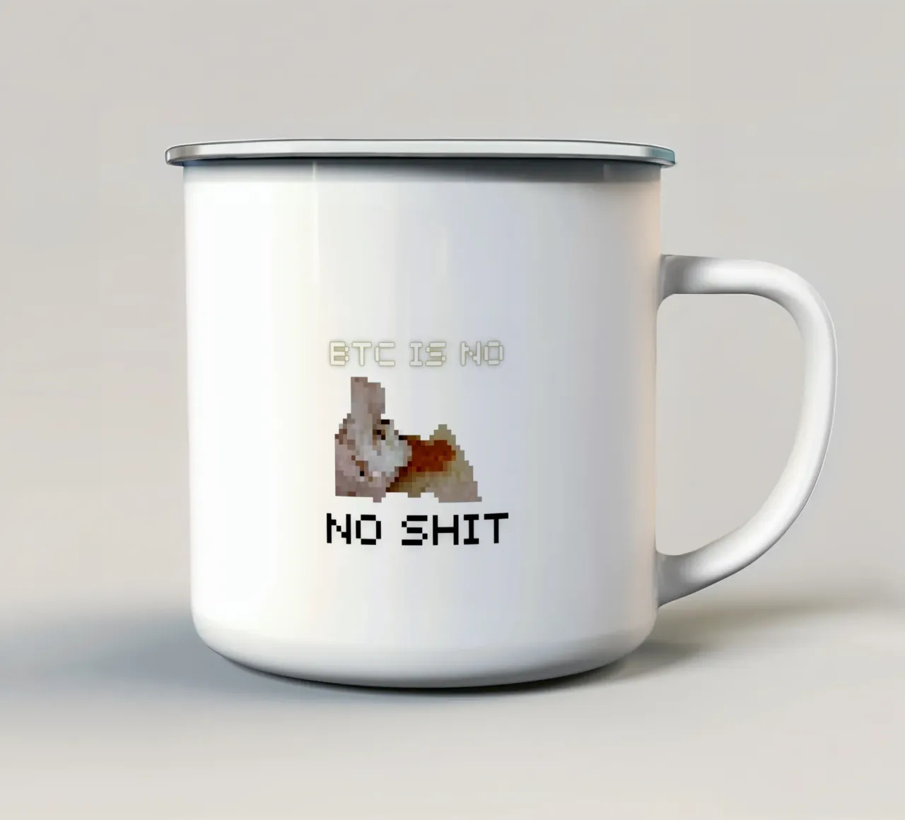 BTC is No SH**_BTC tazza in smalto da Crypto_Jungle
