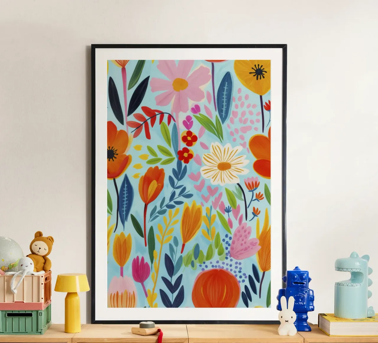 Stravaganti erbacce estive poster con telaio in legno da Andrea Haase Modern Home
