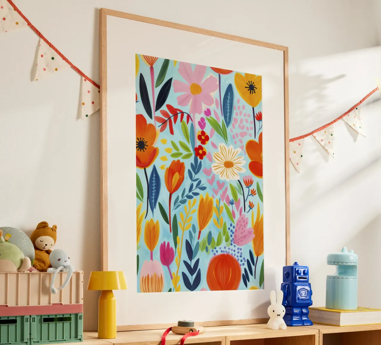 Stravaganti erbacce estive poster con telaio in legno da Andrea Haase Modern Home