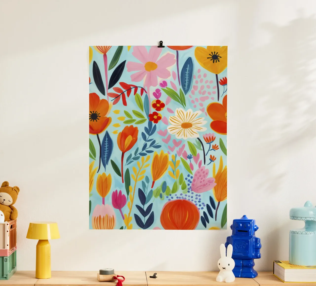 Stravaganti erbacce estive poster con telaio in legno da Andrea Haase Modern Home