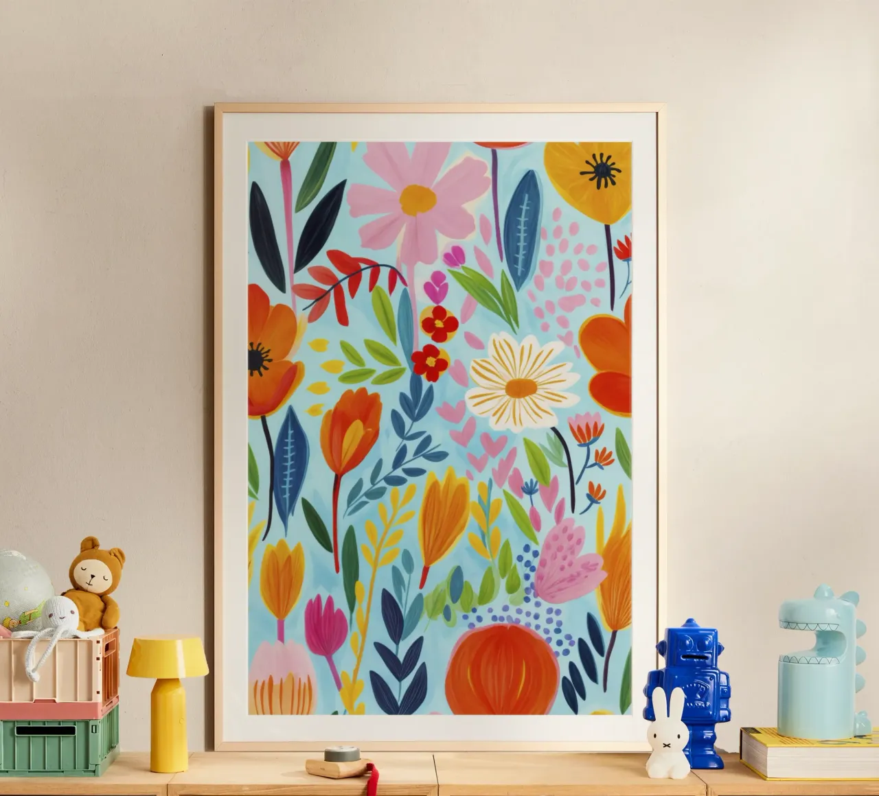 Stravaganti erbacce estive poster con telaio in legno da Andrea Haase Modern Home
