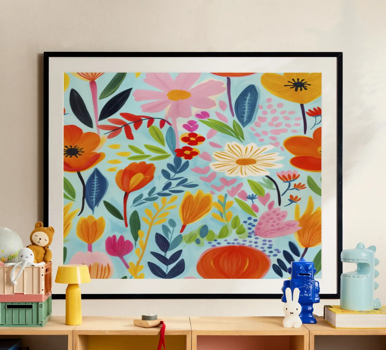 Stravaganti erbacce estive poster con telaio in legno da Andrea Haase Modern Home