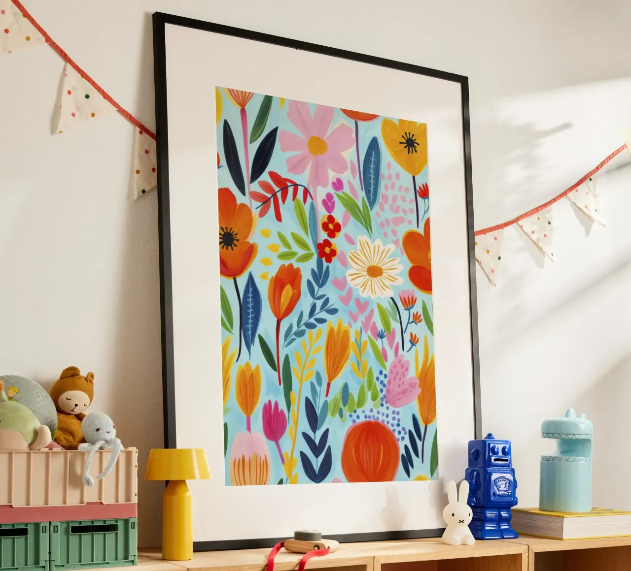 Stravaganti erbacce estive poster con telaio in legno da Andrea Haase Modern Home