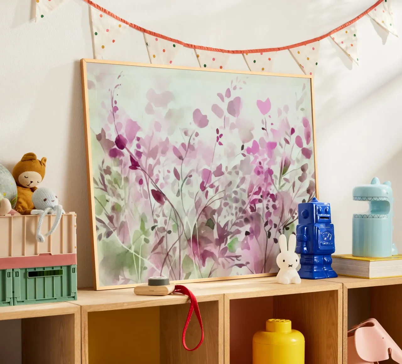 Watercolor Wildflower Summer Meadow Pink Green hahnemühle by Andrea Haase Floral Passion