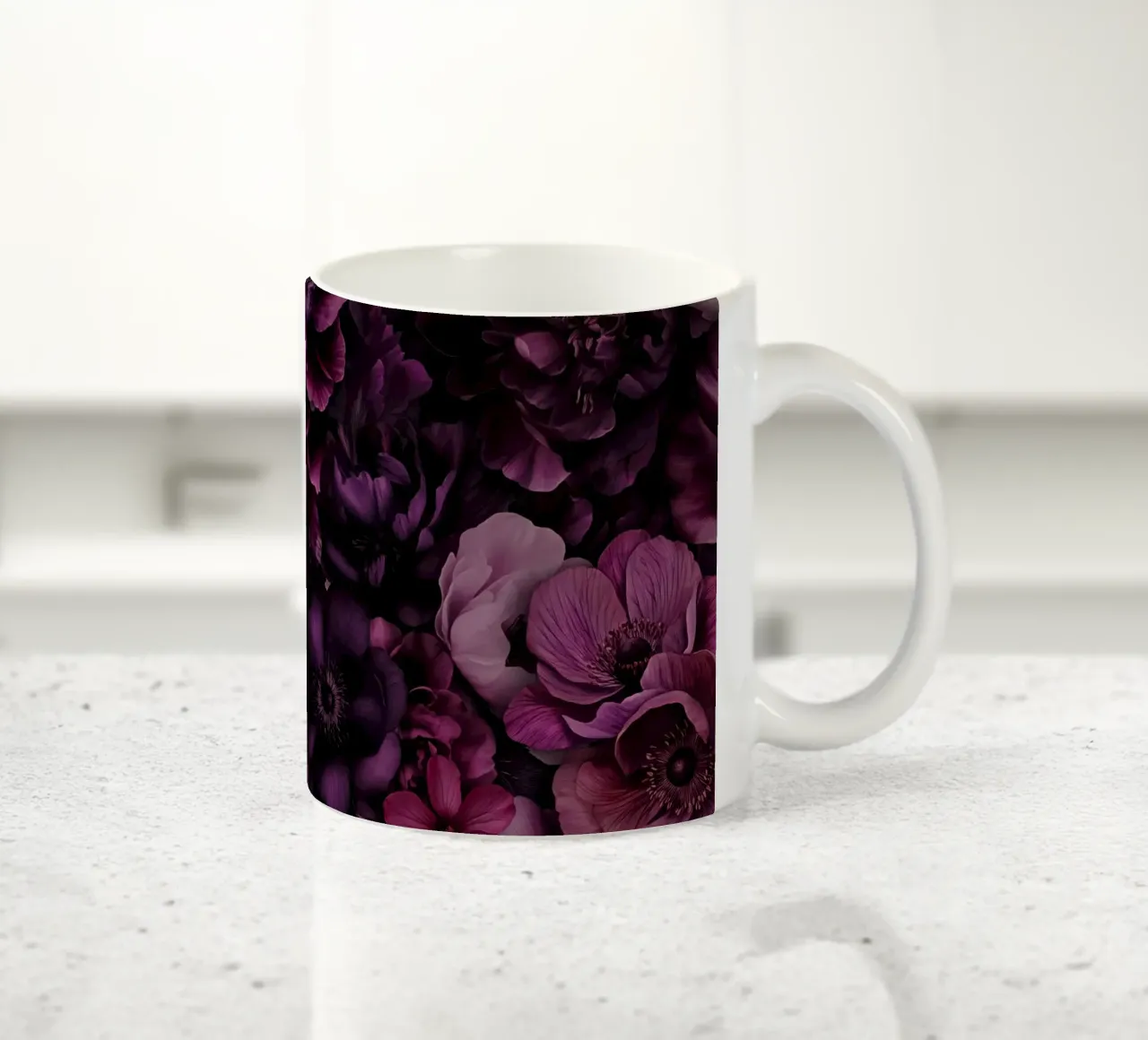 Bloemen Symfonie Mauve Roze keramische mok van Andrea Haase Floral Passion