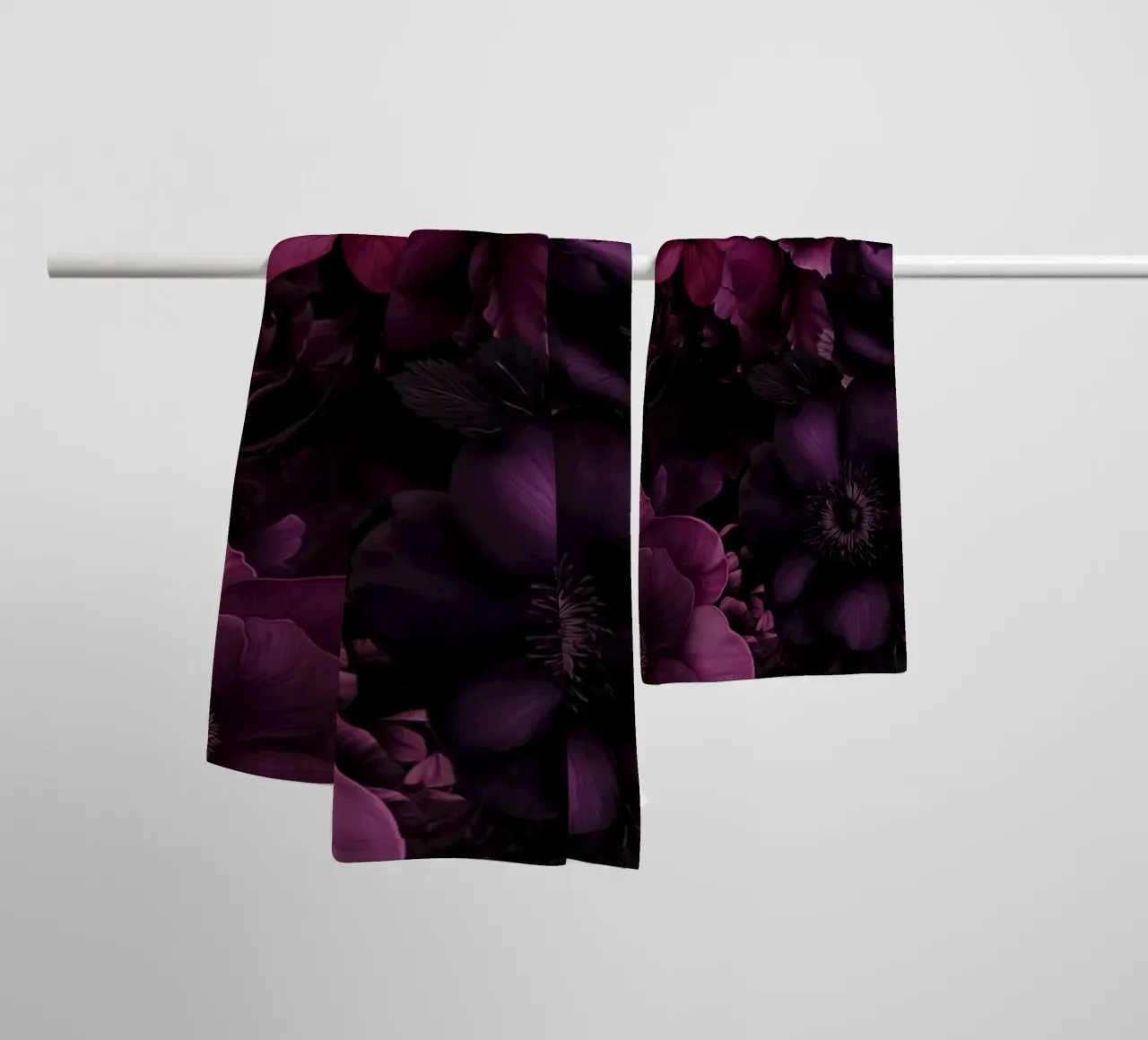 Bloemen Symfonie Mauve Roze badhanddoek van Andrea Haase Floral Passion