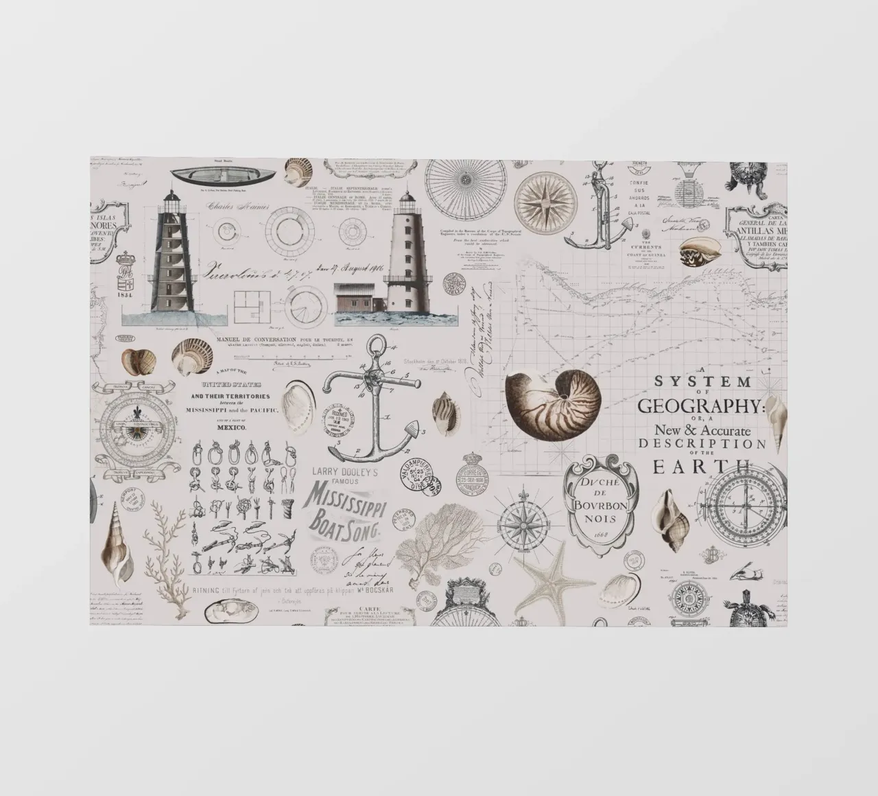 Voyage nostalgique Seven Seas papier peint photo de Andrea Haase Vintage World