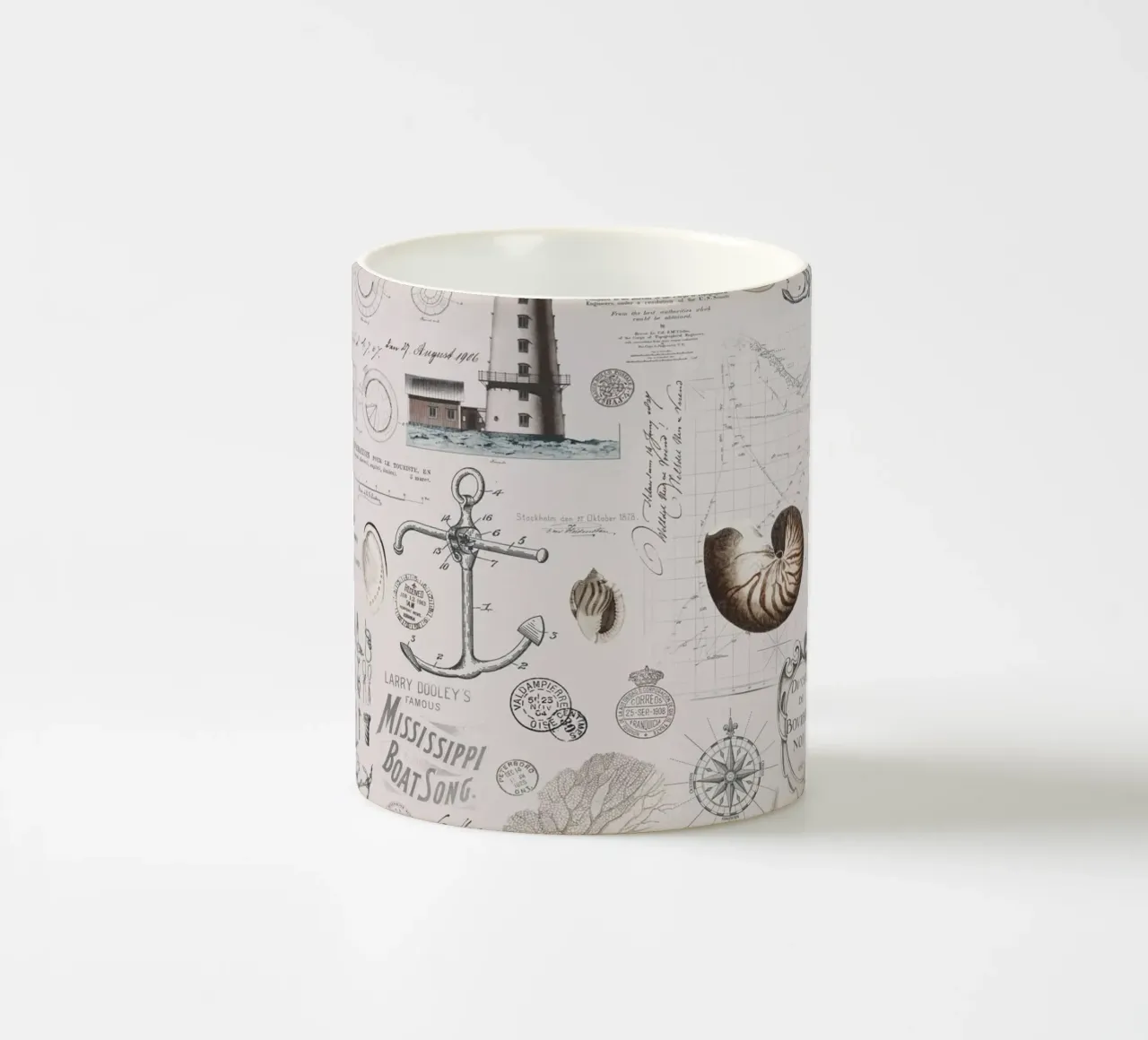 Viaggio nostalgico dei sette mari tazza in ceramica da Andrea Haase Vintage World