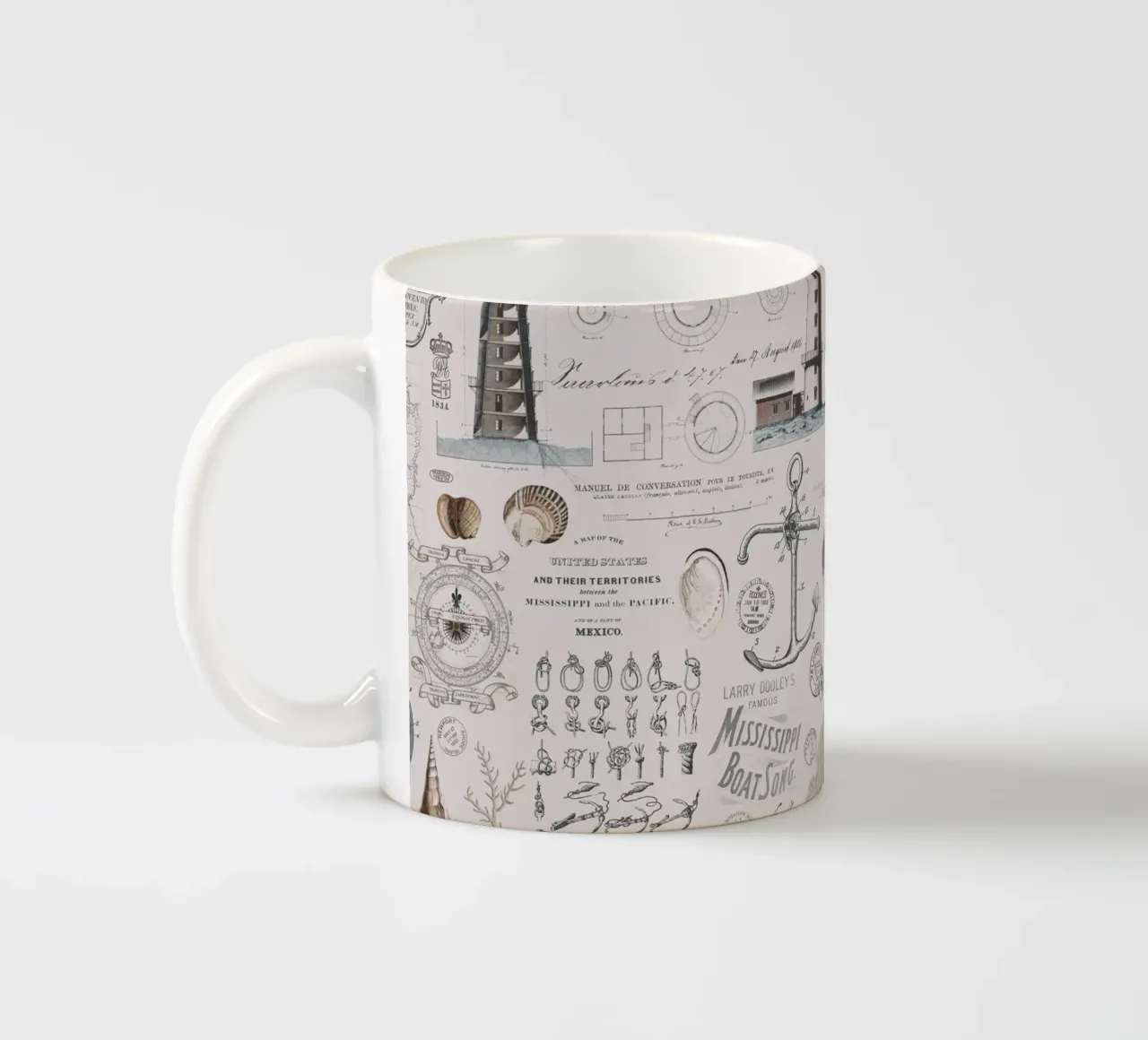 Viaggio nostalgico dei sette mari tazza in ceramica da Andrea Haase Vintage World