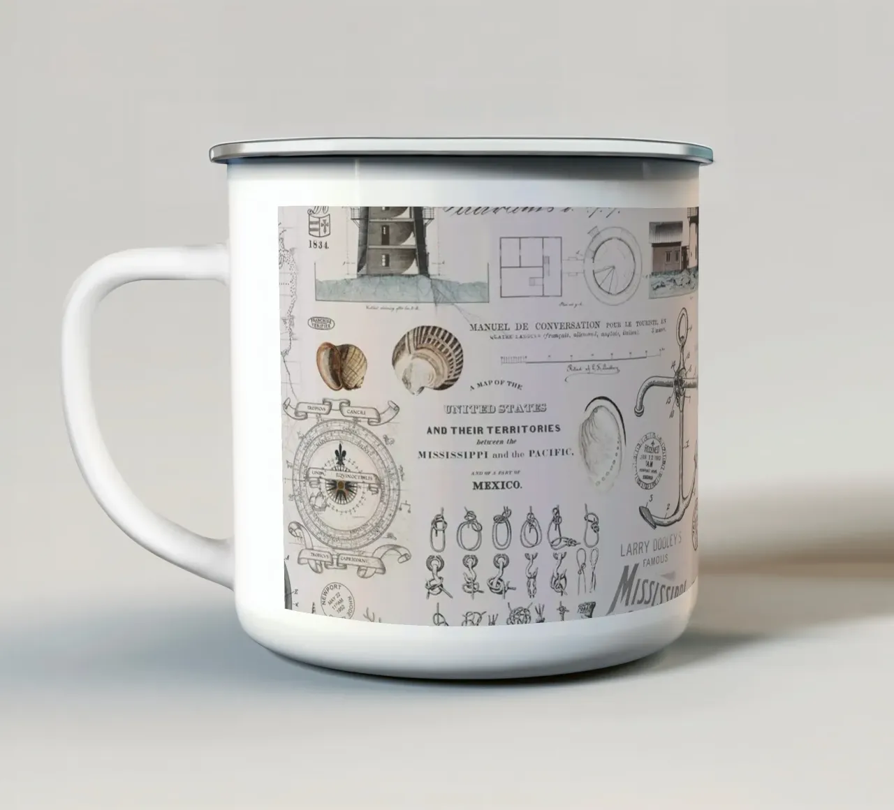 Viaggio nostalgico dei sette mari tazza in smalto da Andrea Haase Vintage World