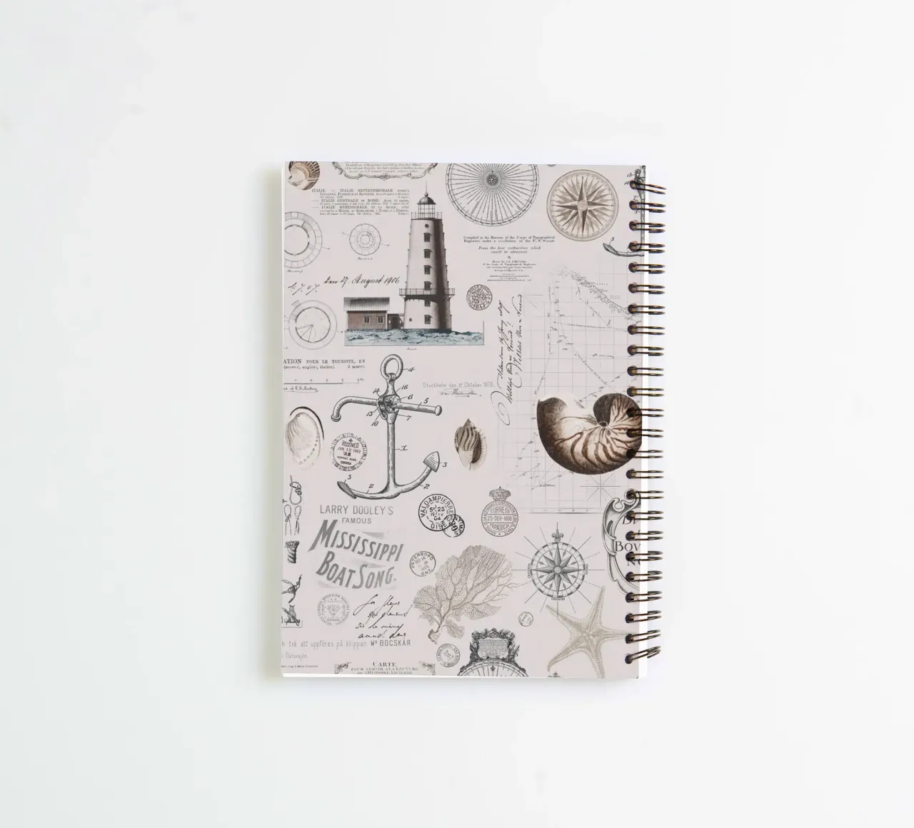 Seven Seas Nostalgic Journey spiral notebook by Andrea Haase Vintage World