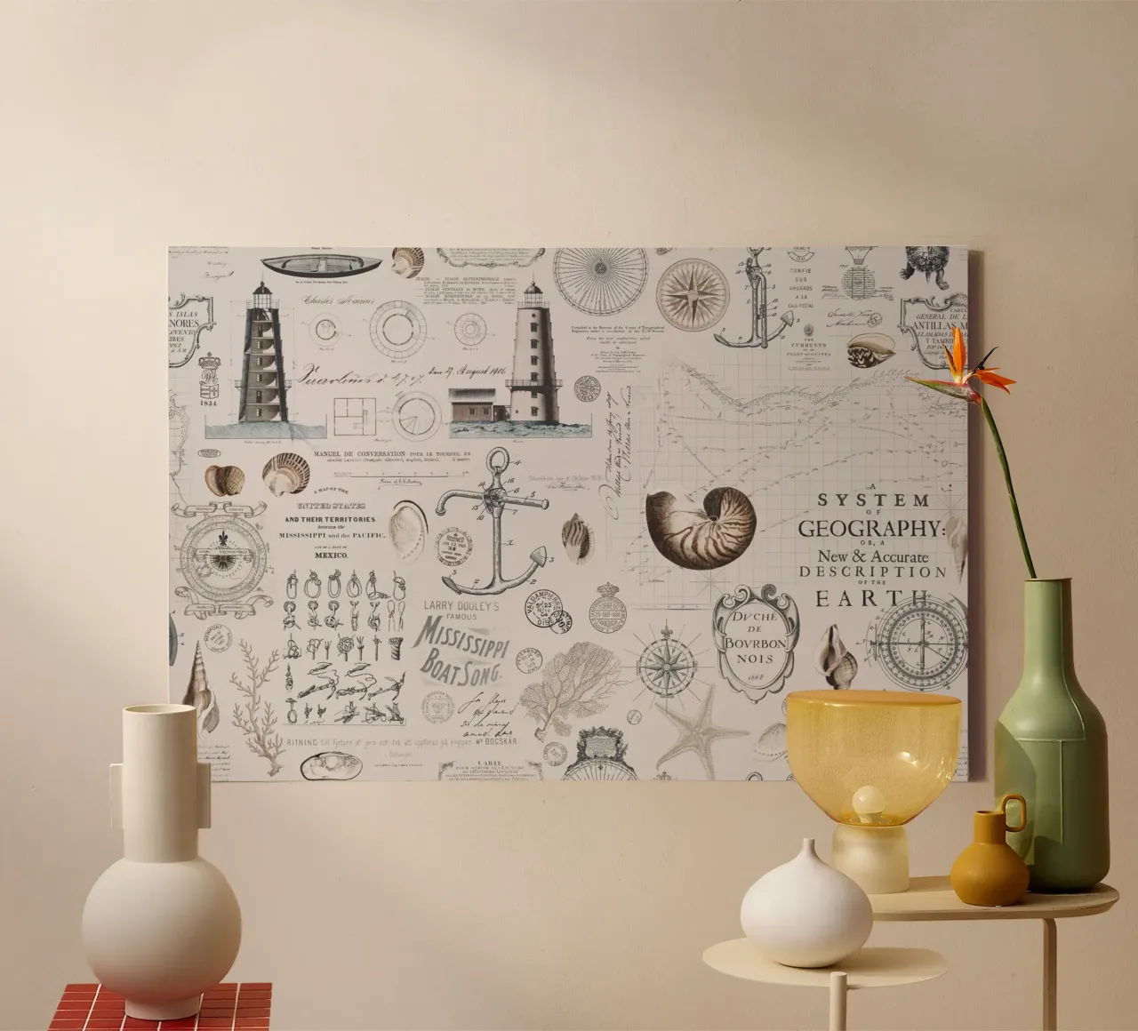 Seven Seas Nostalgic Journey canvas by Andrea Haase Vintage World