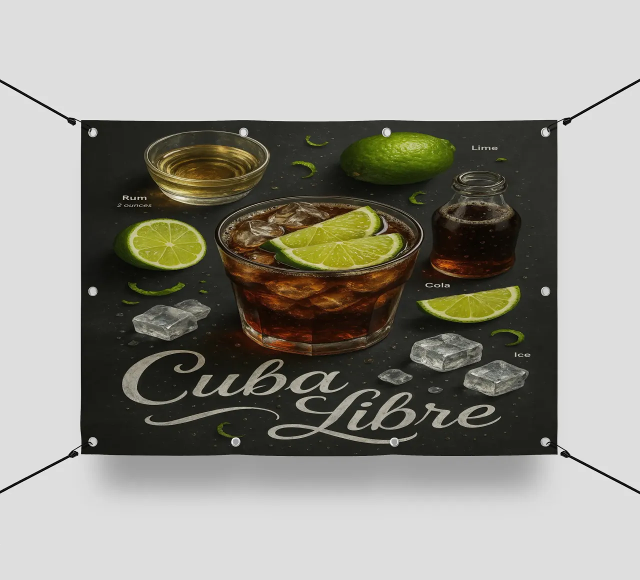 Cuba Libre Poster – Rum, Cola, and Lime Classic telo in pvc da Lootprint