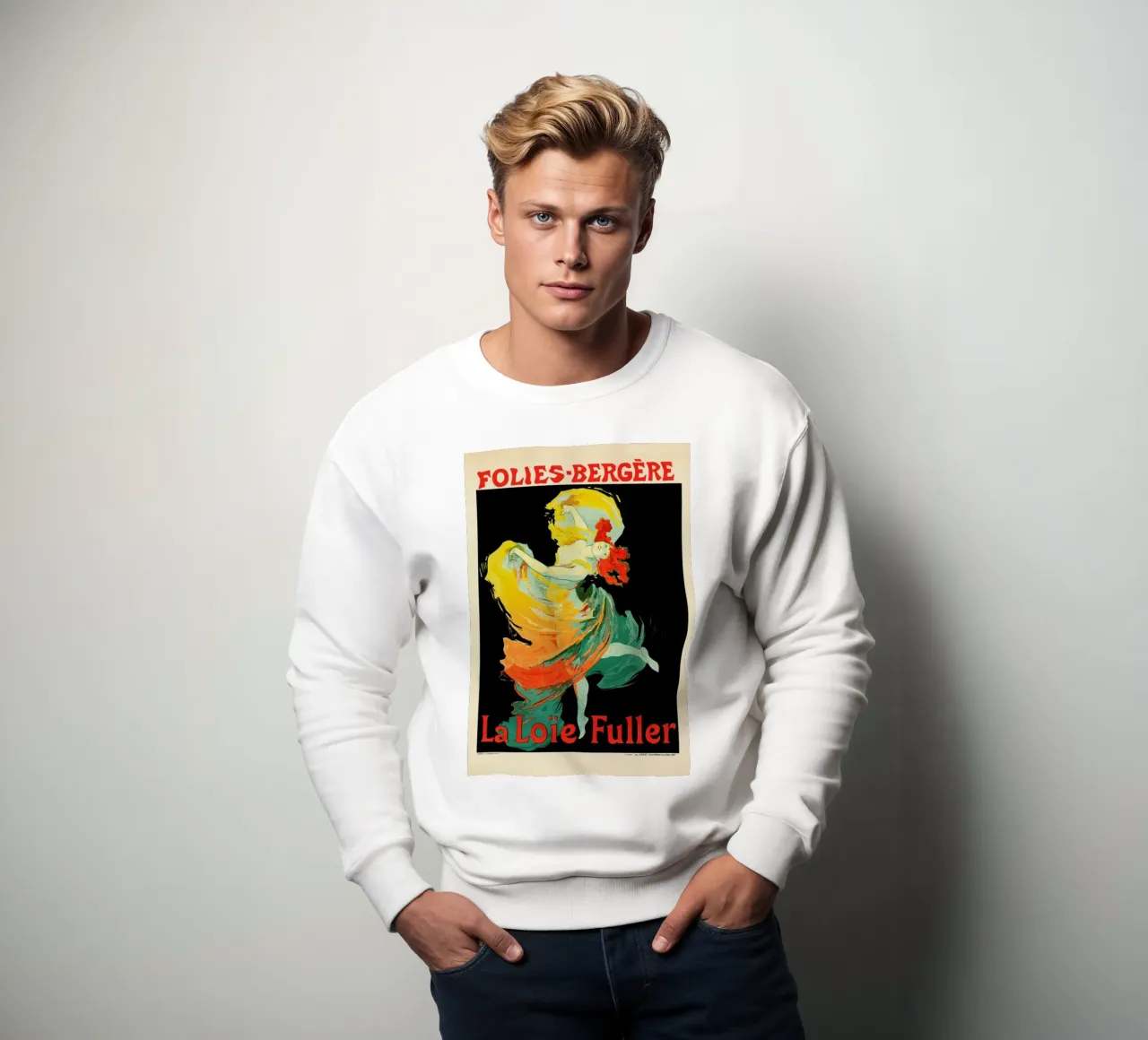 Chéret - Folies-Bergère, La Loïe Fuller sweatshirt by ARTOTHEK