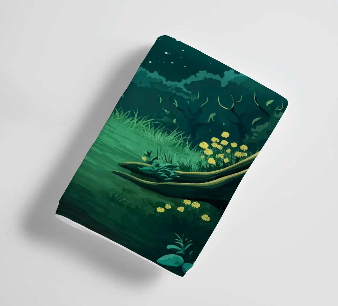 Pleine lune au-dessus d'une clairière nocturne serviette de bain de pixelbull - medieval art and more