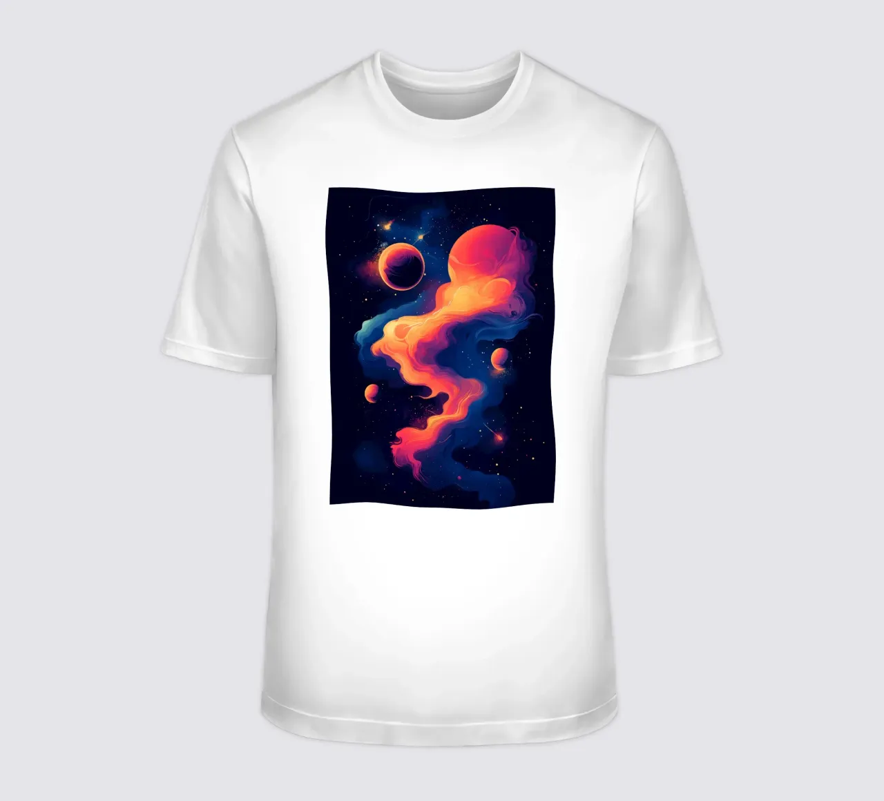 Sogni cosmici in una nebbia di colori t-shirt da pixelbull - medieval art and more