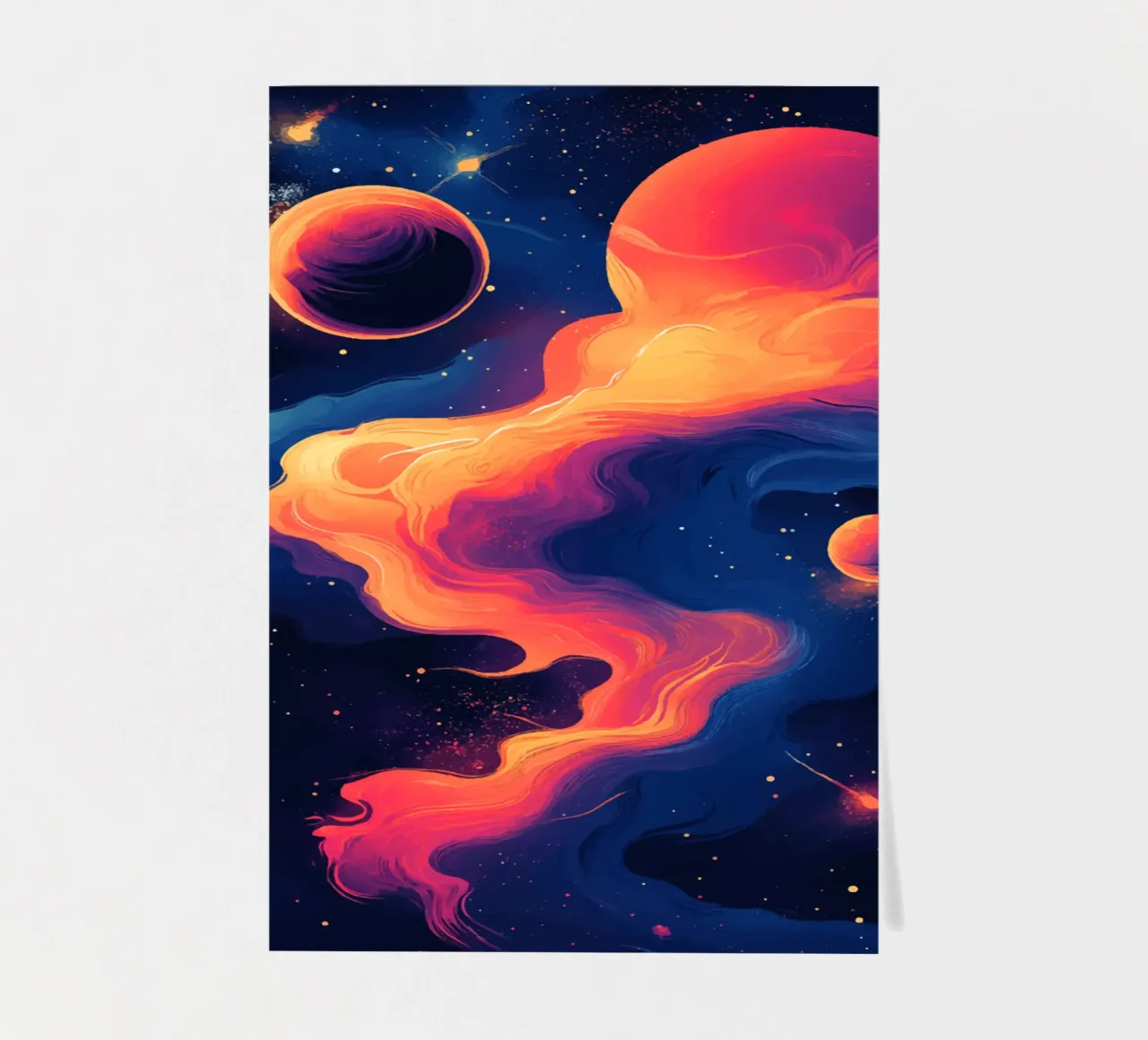 Sogni cosmici in una nebbia di colori foglio adesivo da pixelbull - medieval art and more