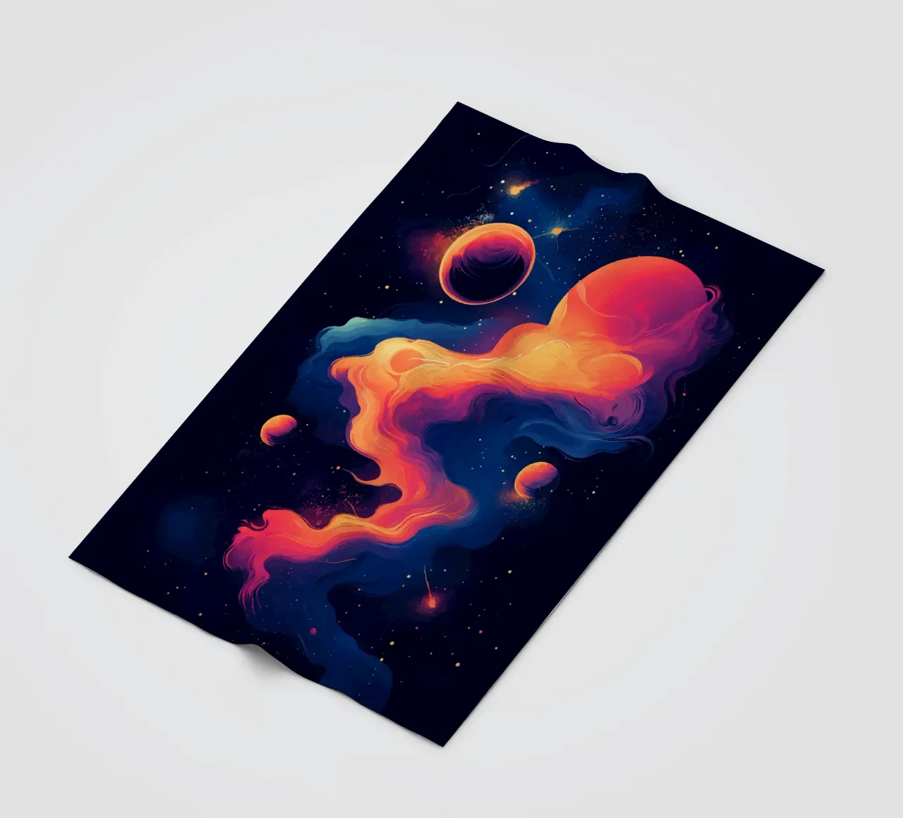 Sogni cosmici in una nebbia di colori coperta in pile da pixelbull - medieval art and more