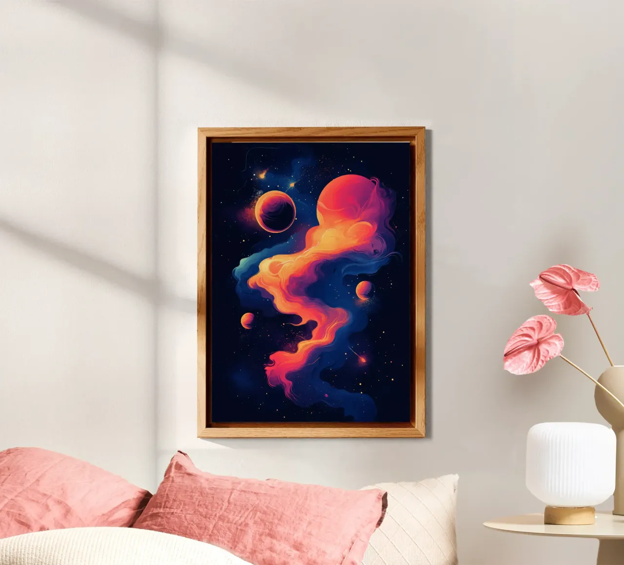 Sogni cosmici in una nebbia di colori alluminio dibond da pixelbull - medieval art and more