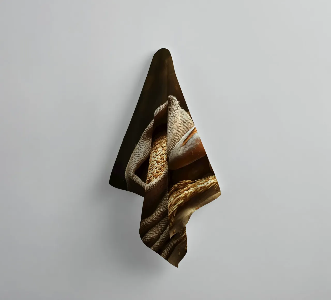 Wheat sack with loaves of bread towel by pixelbull - medieval art and more