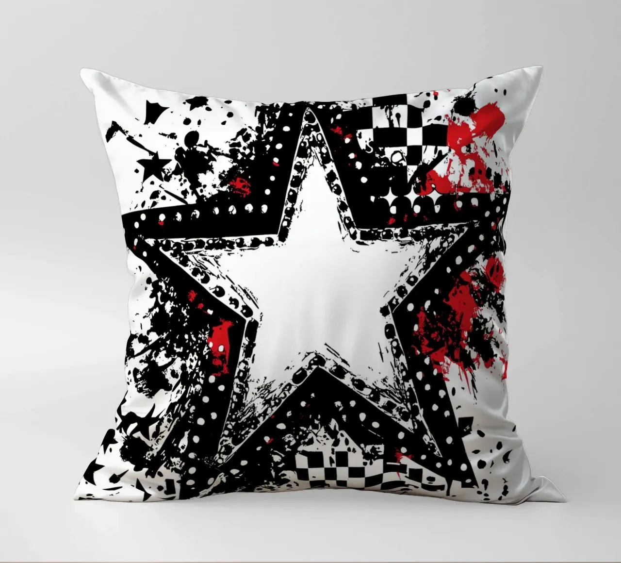 Stella punk con elementi graffiti cuscino da pixelbull - medieval art and more