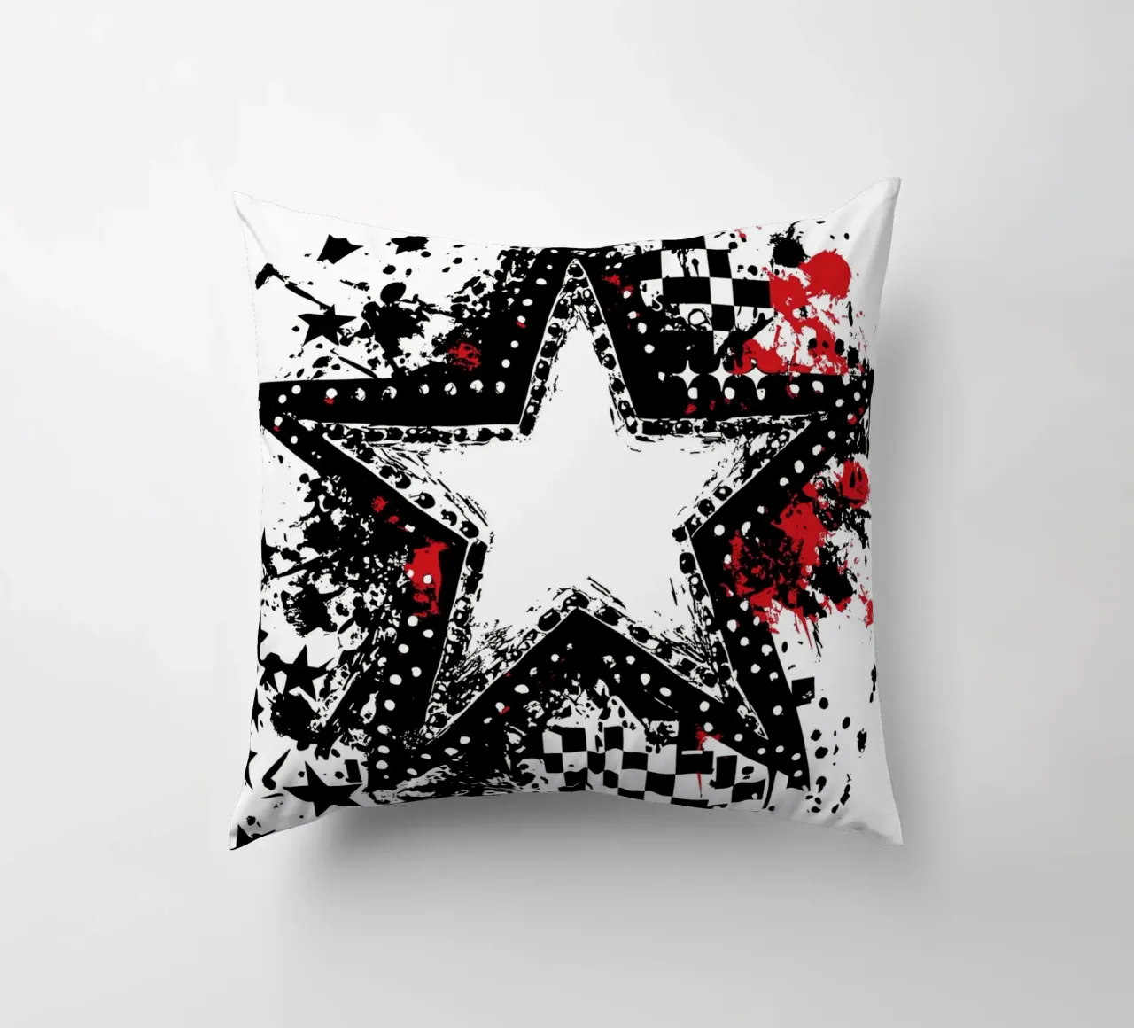 Stella punk con elementi graffiti cuscino da pixelbull - medieval art and more