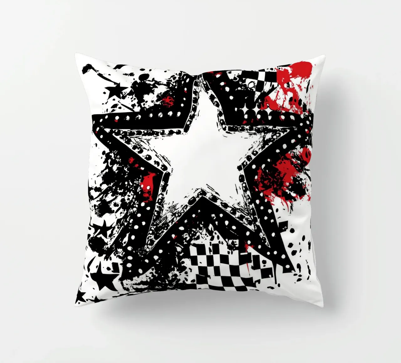 Stella punk con elementi graffiti cuscino da pixelbull - medieval art and more