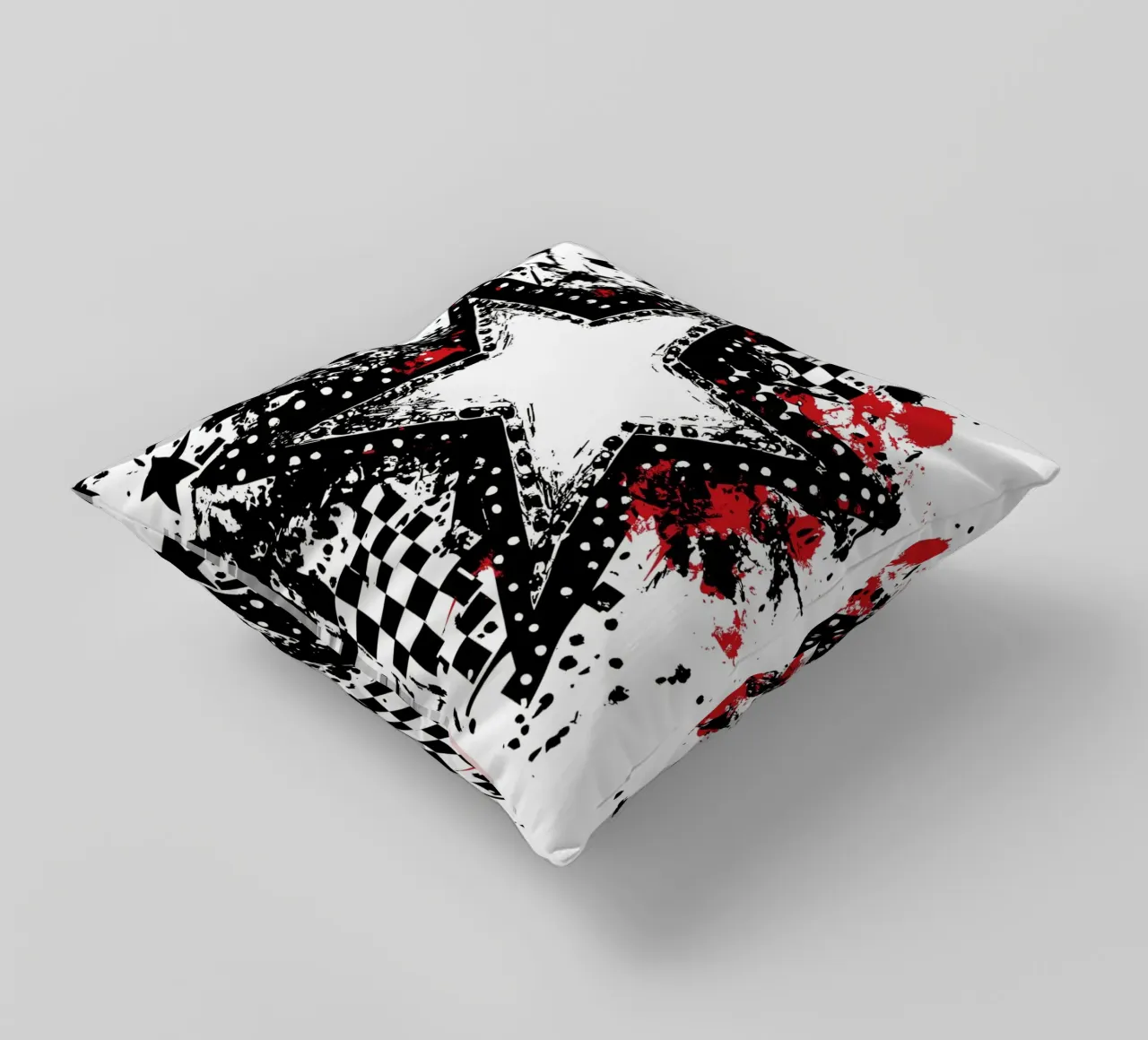 Stella punk con elementi graffiti cuscino da pixelbull - medieval art and more