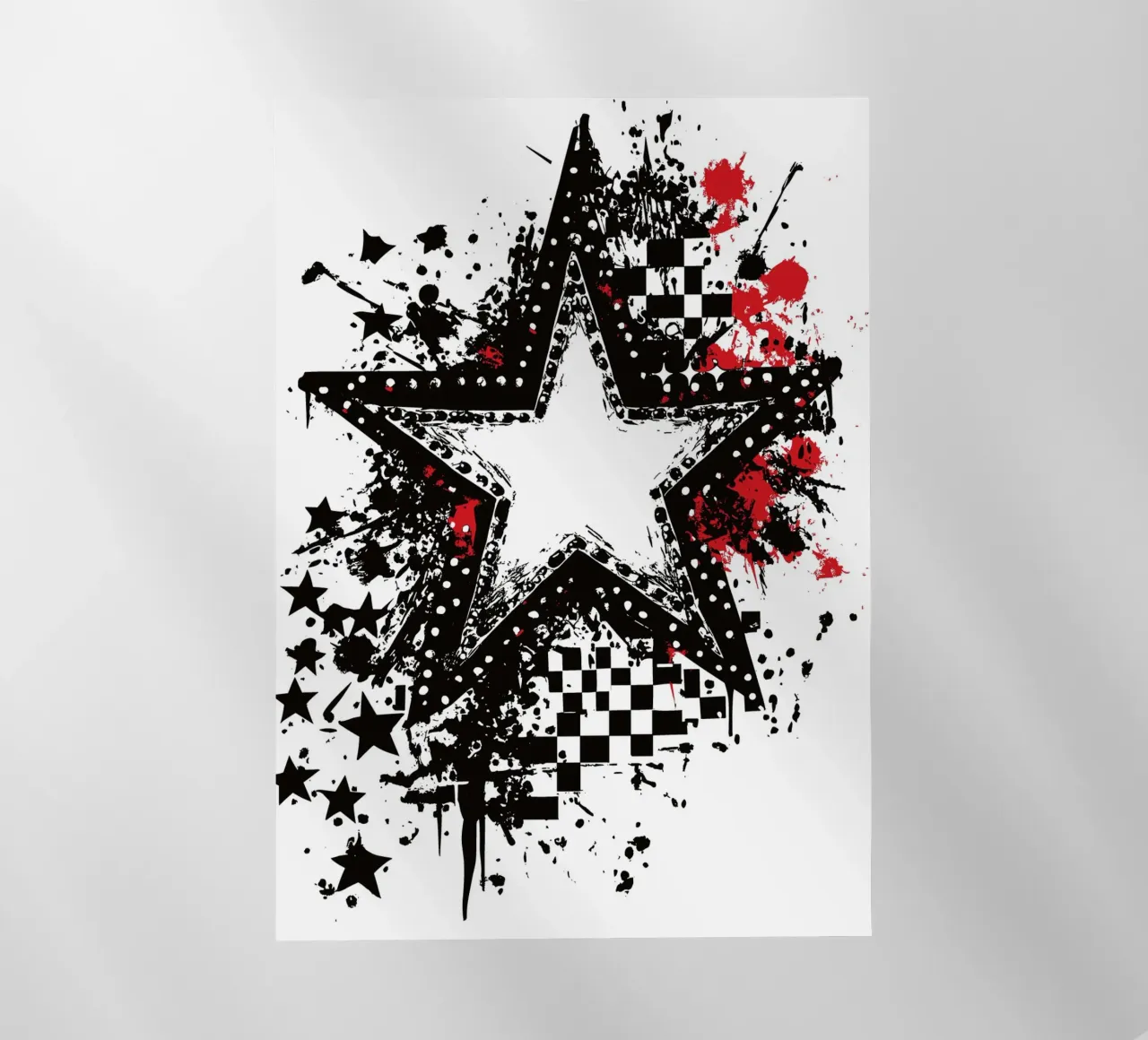 Stella punk con elementi graffiti pellicola backlit da pixelbull - medieval art and more