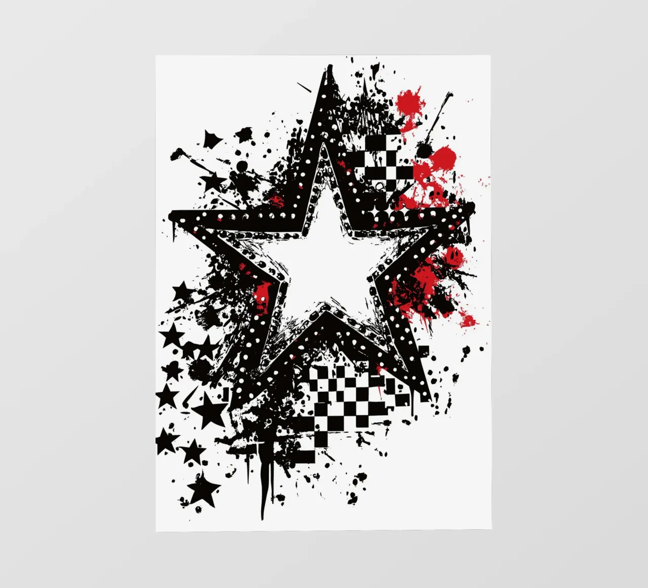 Stella punk con elementi graffiti telo in pvc da pixelbull - medieval art and more