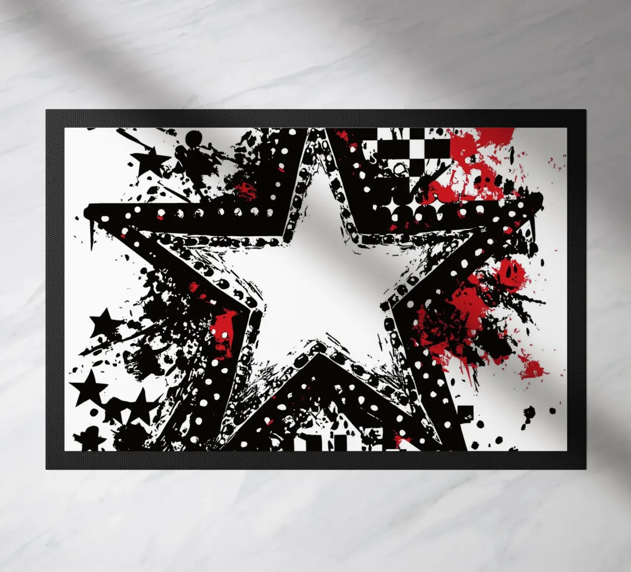 Stella punk con elementi graffiti zerbino da pixelbull - medieval art and more