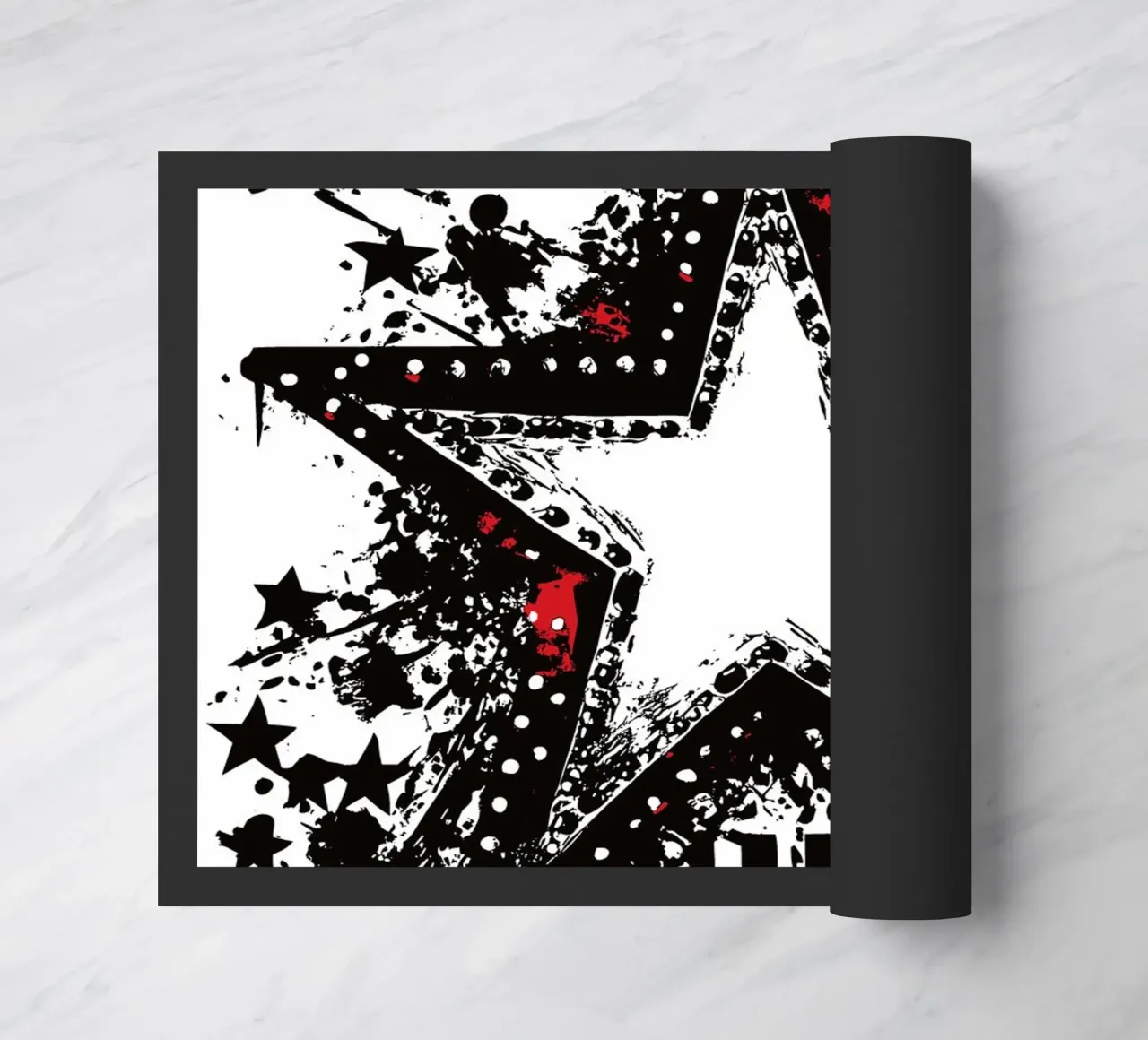 Stella punk con elementi graffiti zerbino da pixelbull - medieval art and more