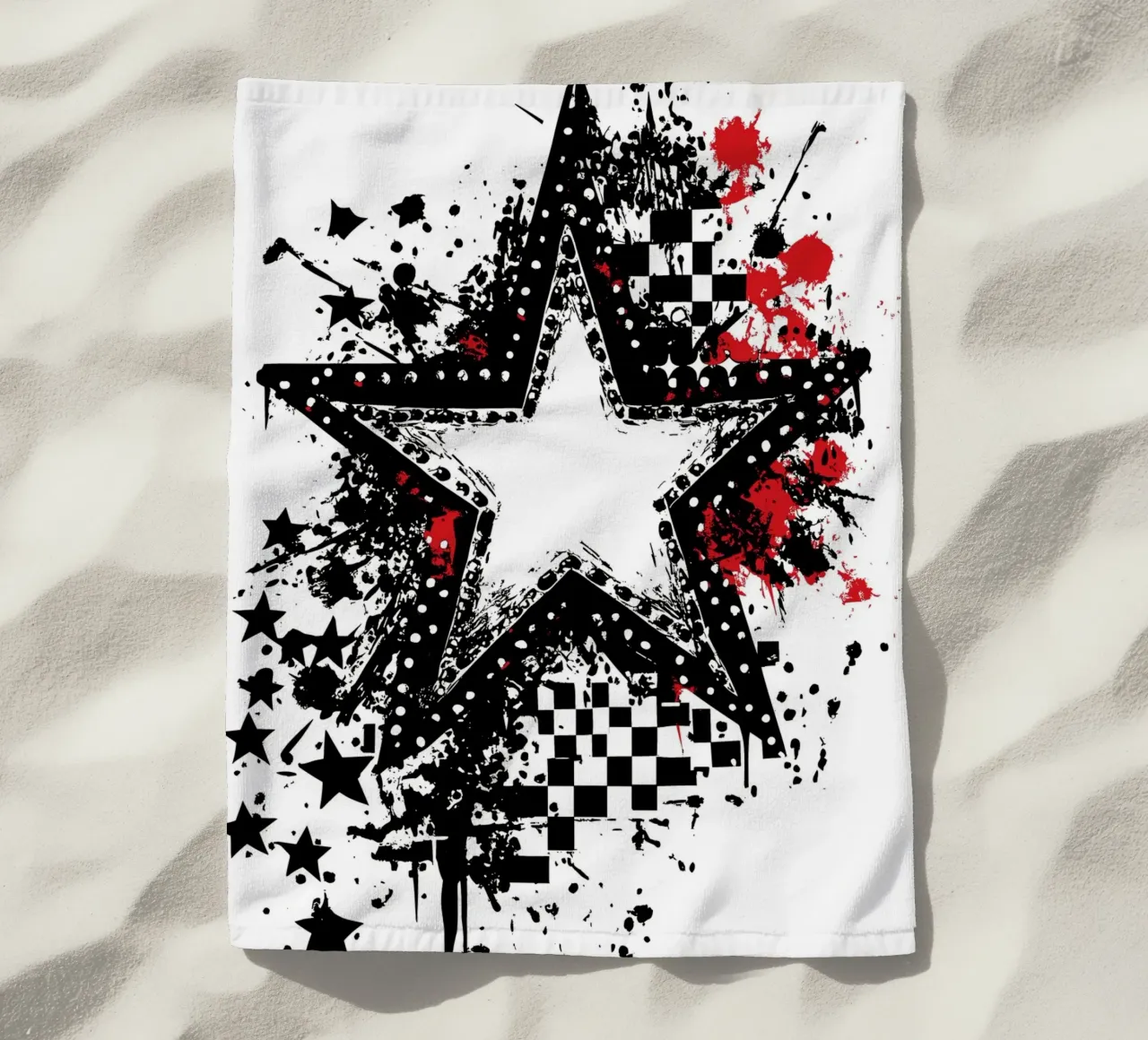 Stella punk con elementi graffiti telo mare da pixelbull - medieval art and more